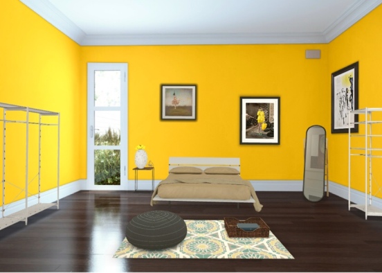 Bright Bedroom Design Rendering