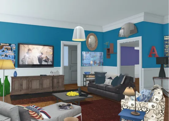 # cozy living room Design Rendering