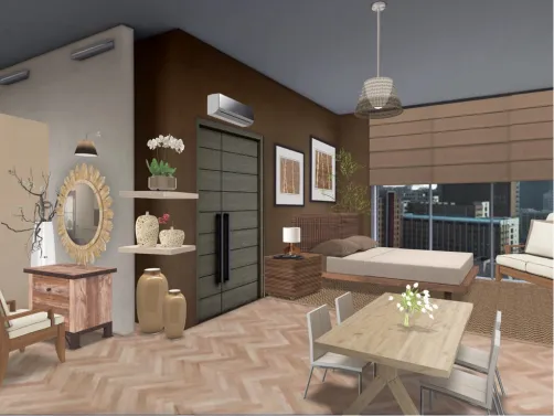 mix n match brown room