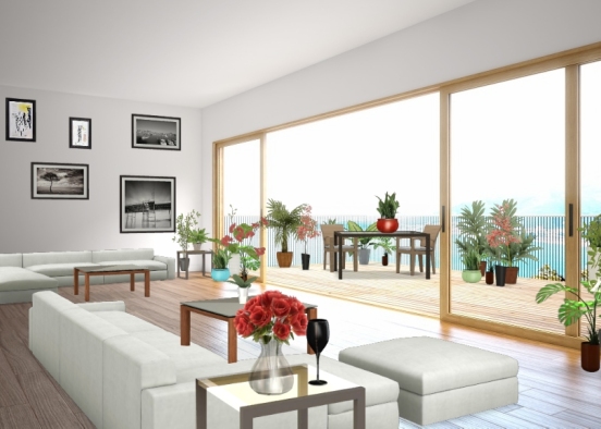 Baja living room Design Rendering