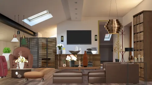 #contest. A modern and comfortable living room.🍂
