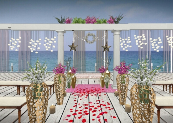 Rose gold wedding Design Rendering