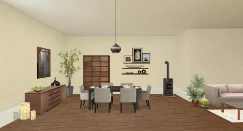 Dark Wood Dining Room