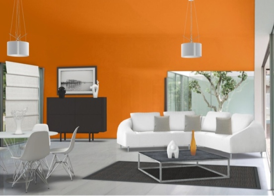 contemporáneo naranja Design Rendering