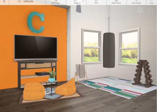 Carters living room (book project) Design Rendering
