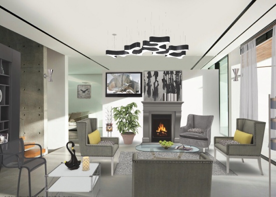 living room Future home in Rome,Italy  Design Rendering