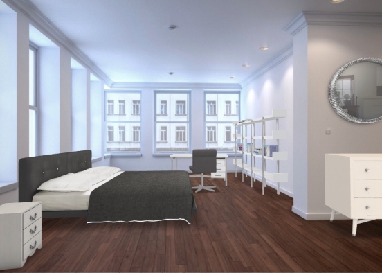 Modern teen apartment bedroom  Design Rendering