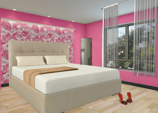 Teen girl Bedroom Design Rendering
