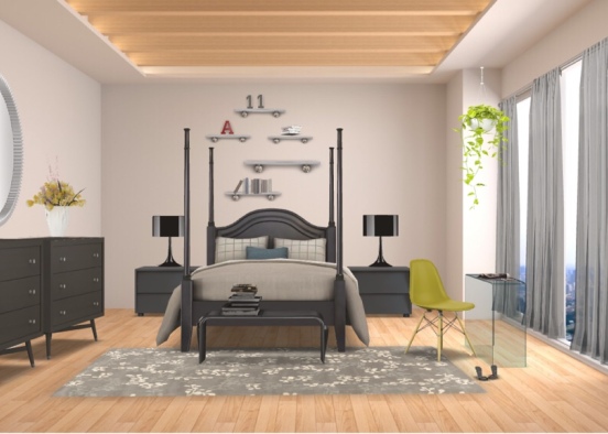 Inviting Modern Bedroom  Design Rendering