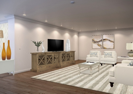 Bedroom and livingroom Design Rendering