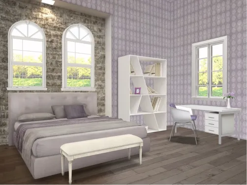 Her lavender bedroom