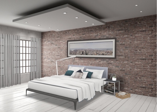New York City Bedroom  Design Rendering
