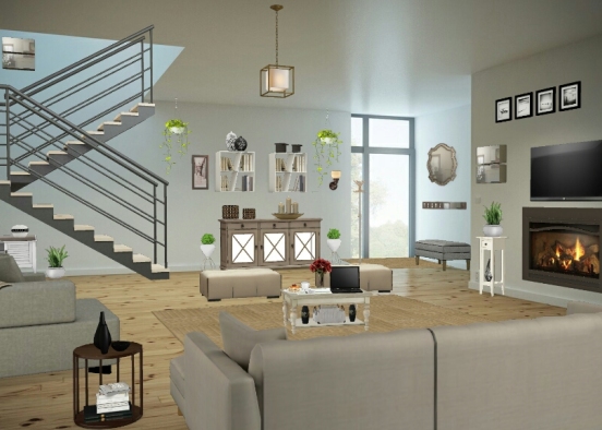Sala de estar linda y acogedora                                                                                                   #homestyler Design Rendering