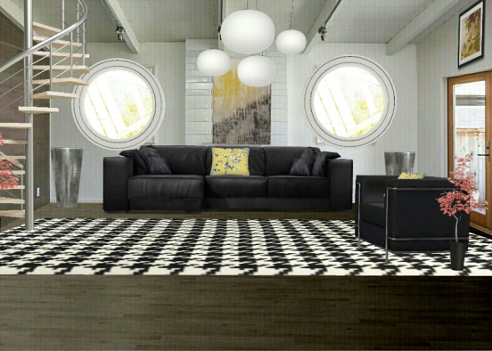 Salon super moderne - Super modern living area Design Rendering
