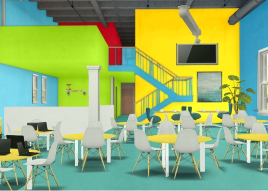 School series- cafeteria Design Rendering