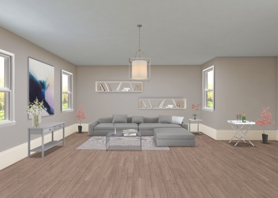 Lovely Living Room Design Rendering