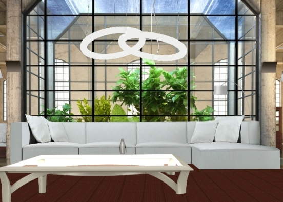 Extra posh livingroom/office  Design Rendering