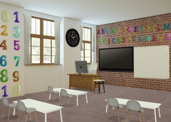 Preschool classroom  Design Rendering
