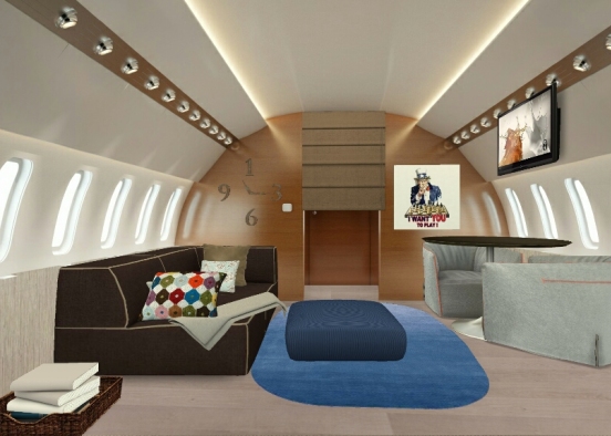 Flugzeug Luxus Design Rendering
