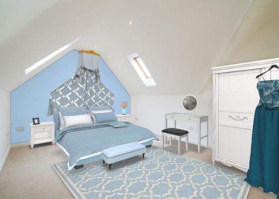 Modern Elsa bedroom Design Rendering