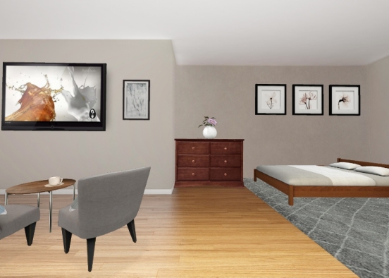 Hotel Room Design Rendering
