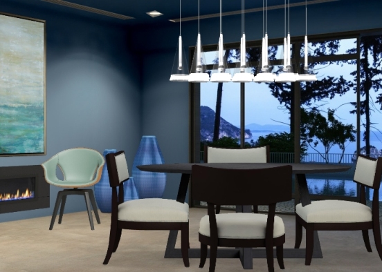 Ocean's dining room Design Rendering