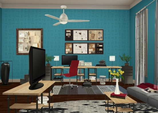 The home office Design Rendering