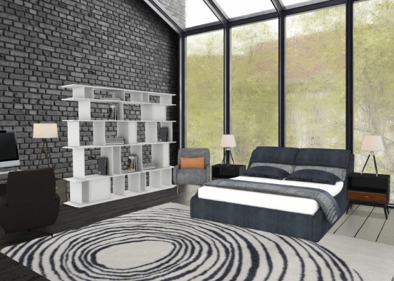 El dormitorio neutro Design Rendering