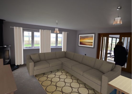 Westbrook living room Design Rendering