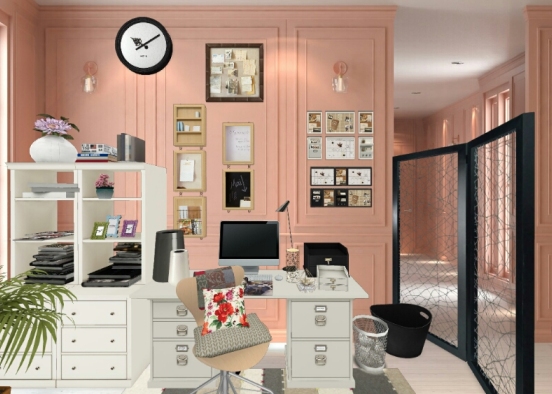 Bedroom office Design Rendering