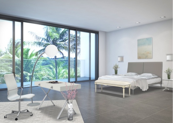 Hawaiian Bedroom Design Rendering
