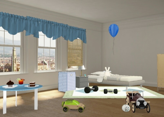 Camera da letto per bambini dai 4-8anni tutti i vambini la desiderano una stanza così ben attrezzata con giocattoli e un ottimo posto dove  invitare dei amici e passare un ottimo pomeriggio insieme a loro  Design Rendering