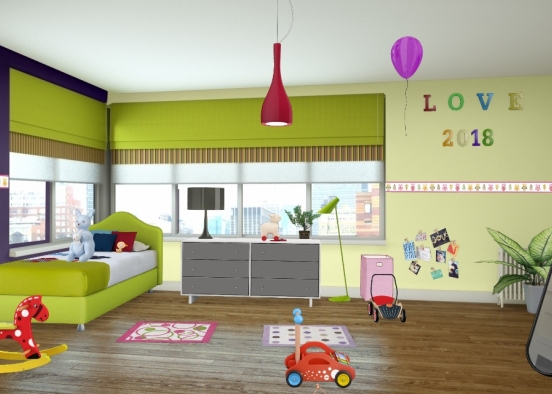Ideas para cuarto de niños. Kids room contest Design Rendering