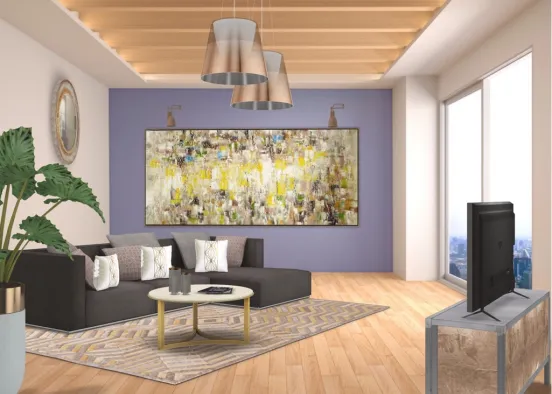 Live your living room  Design Rendering