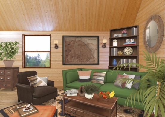 Log Cabin Style Design Rendering