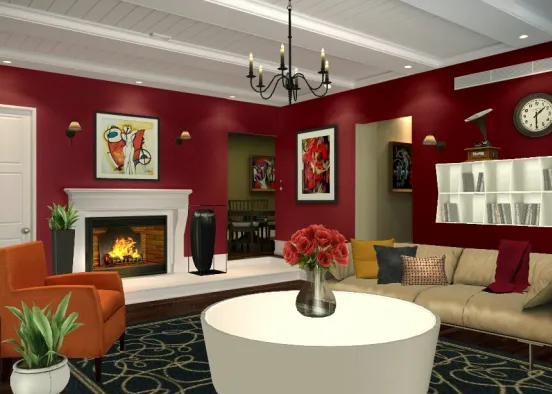 NOLA Living Room Design by Michelle Deni Design Rendering