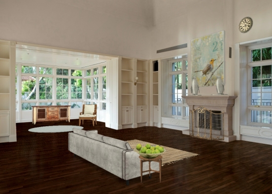 Antique living room Design Rendering