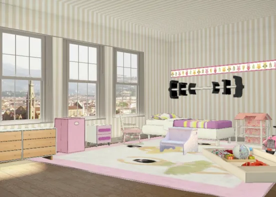 Baby-kids bedroom Design Rendering