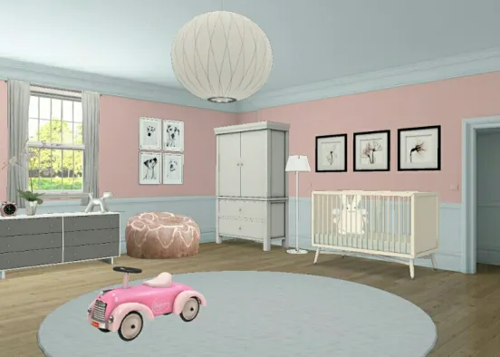 Room for baby girl Design Rendering