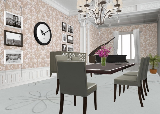 Dining room (grey ) Design Rendering