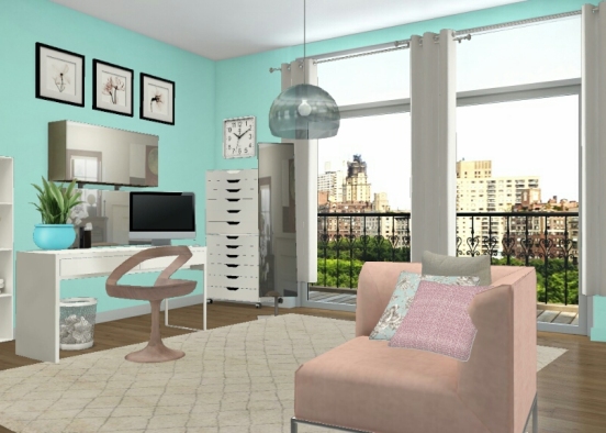 Office new york apartment Design Rendering