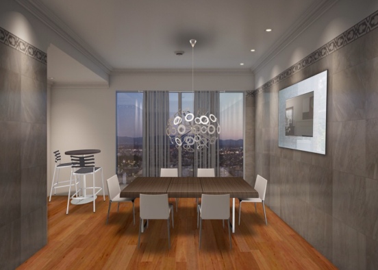The dining room Design Rendering
