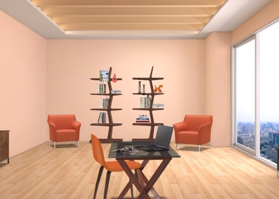 orange office Design Rendering