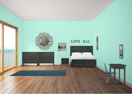 Condo master bedroom  Design Rendering