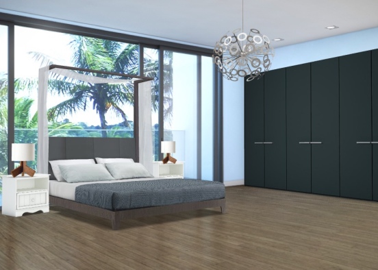 Hawaiian bedroom Design Rendering