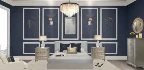 Midnight Blue Bedroom