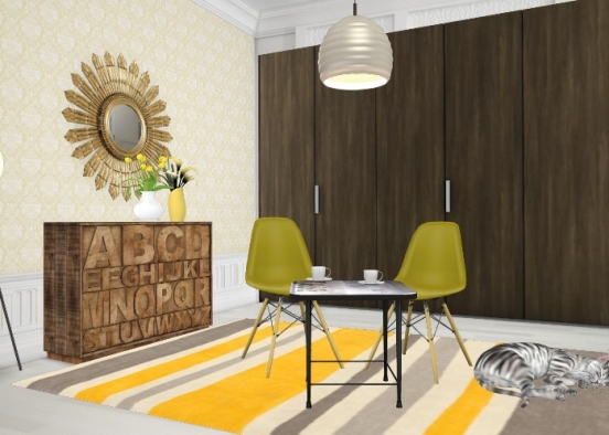 Yellow room 2 Design Rendering