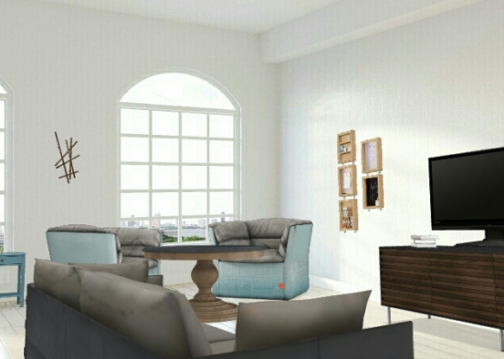 Sala de estar aconchegante Design Rendering
