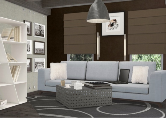 Comfortable living room Design Rendering