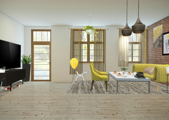 living room idea Design Rendering